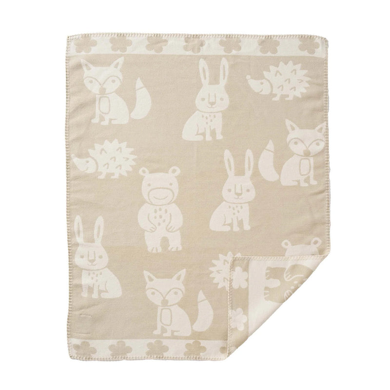 Klippan Smile Beige Baby Blanket designed by Bitte Stenström available at American Swedish Institute.