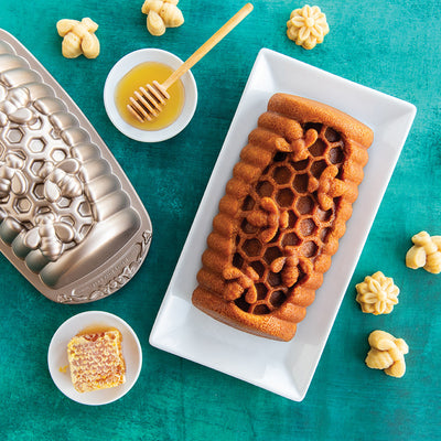 Nordic Ware Honey Hive Loaf Pan available at American Swedish Institute.