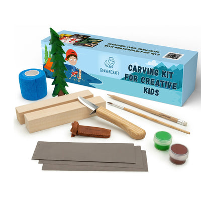 Spruce Tree Carving Kit available at American Swedish Institute.
