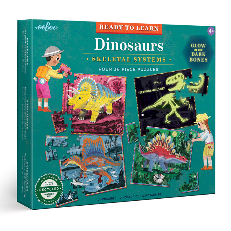 Dinosaurs Ready to Learn 36 Piece 4 Puzzle Set available at American Swedish Institute.