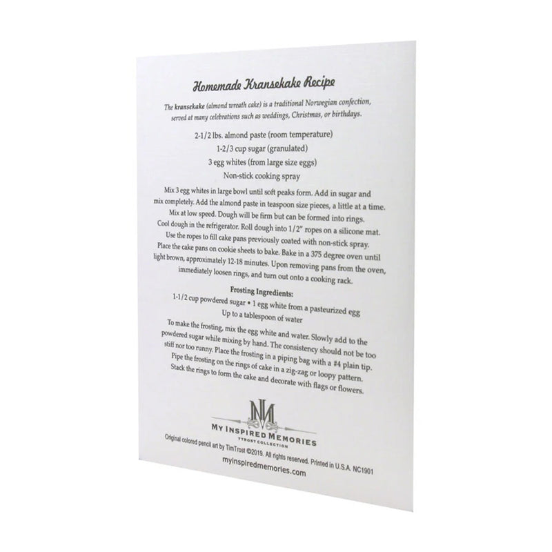Homemade Kransekake Notecard available at American Swedish Institute.
