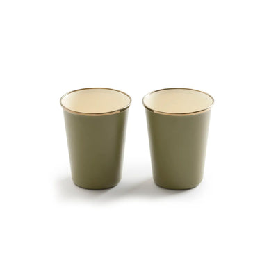 Enamel 2-Tone Tall Cup Set available at American Swedish Institute.