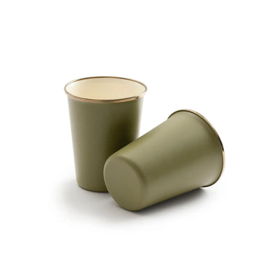 Enamel 2-Tone Tall Cup Set available at American Swedish Institute.