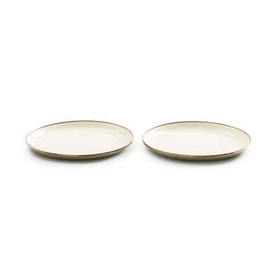 Enamel 2-Tone Deep Plate Set available at American Swedish Institute.