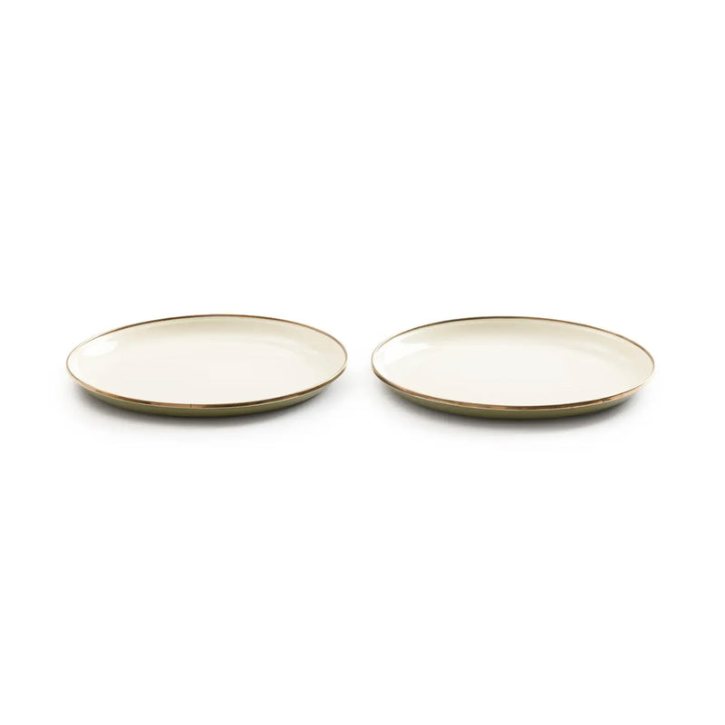 Enamel 2-Tone Deep Plate Set available at American Swedish Institute.