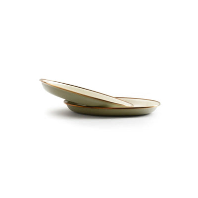 Enamel 2-Tone Salad Plate Set available at American Swedish Institute.