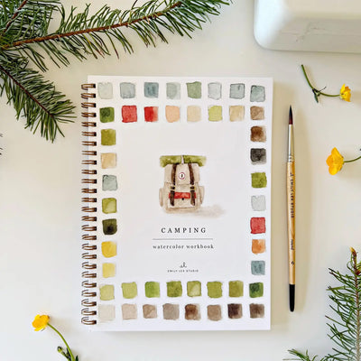 Emily Lex Camping Watercolor Workbook available at American Swedish Institute.