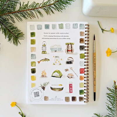 Emily Lex Camping Watercolor Workbook available at American Swedish Institute.