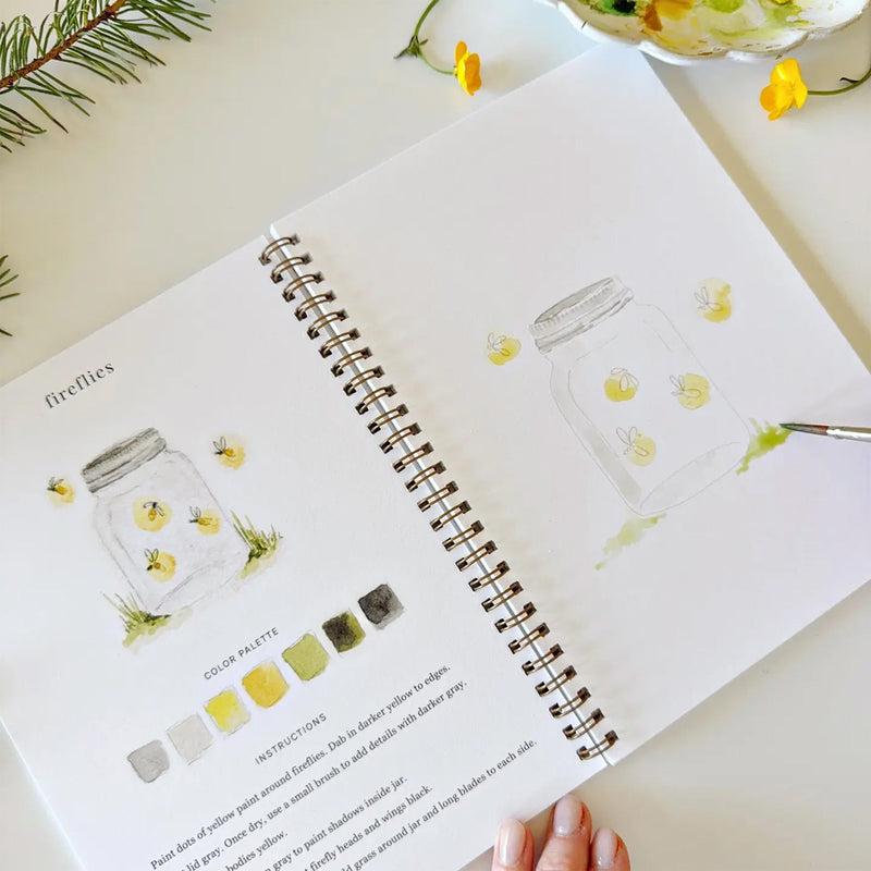 Emily Lex Camping Watercolor Workbook available at American Swedish Institute.