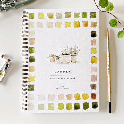 Emily Lex Garden Watercolor Workbook available at American Swedish Institute.
