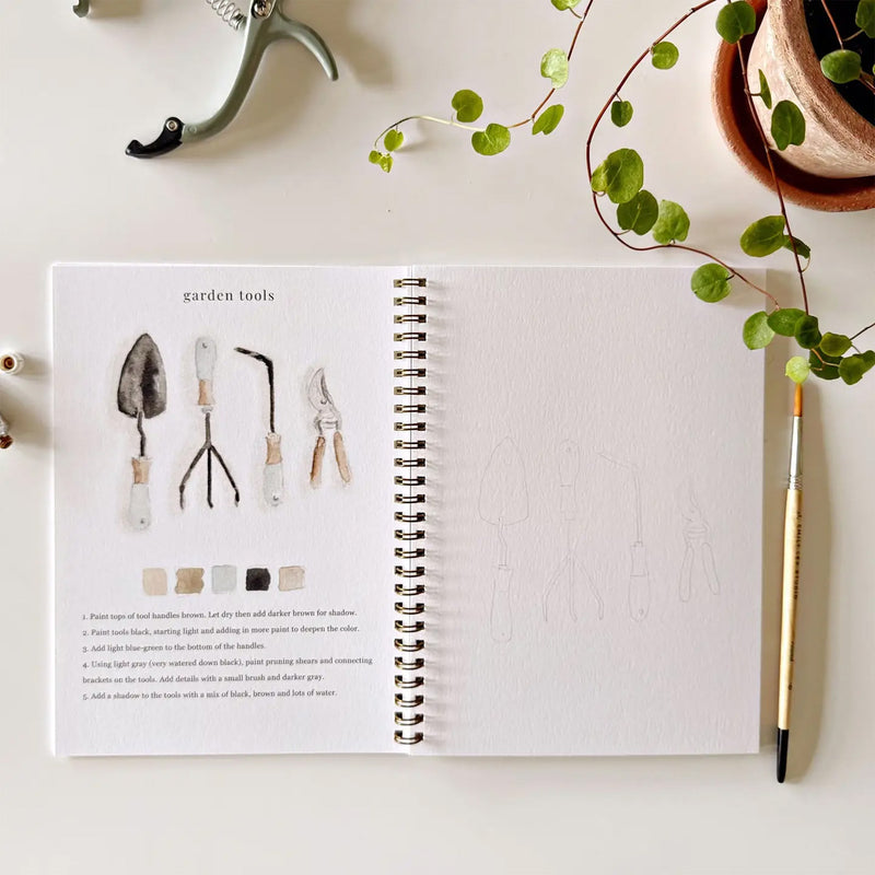 Emily Lex Garden Watercolor Workbook available at American Swedish Institute.
