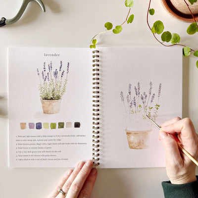 Emily Lex Garden Watercolor Workbook available at American Swedish Institute.