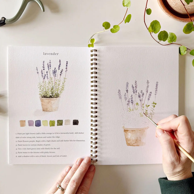 Emily Lex Garden Watercolor Workbook available at American Swedish Institute.