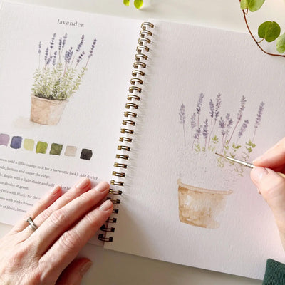 Emily Lex Garden Watercolor Workbook available at American Swedish Institute.