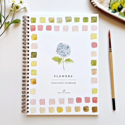 Emily Lex Flowers Watercolor Workbook available at American Swedish Institute.