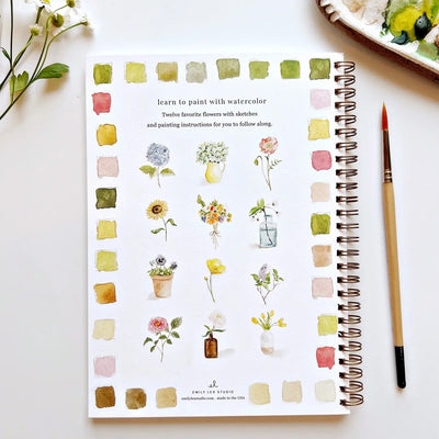 Emily Lex Flowers Watercolor Workbook available at American Swedish Institute.