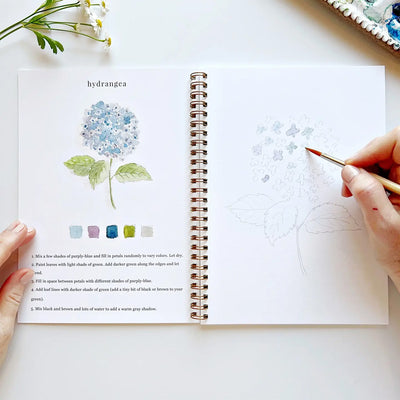 Emily Lex Flowers Watercolor Workbook available at American Swedish Institute.