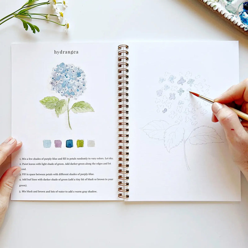 Emily Lex Flowers Watercolor Workbook available at American Swedish Institute.
