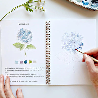 Emily Lex Flowers Watercolor Workbook available at American Swedish Institute.