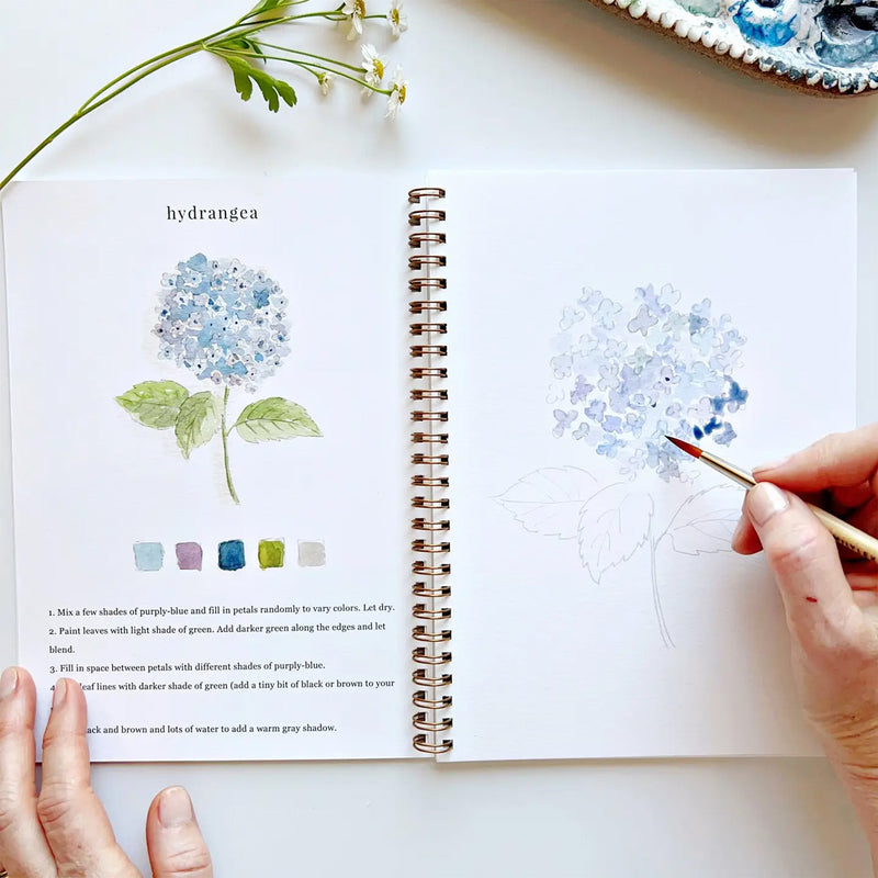 Emily Lex Flowers Watercolor Workbook available at American Swedish Institute.