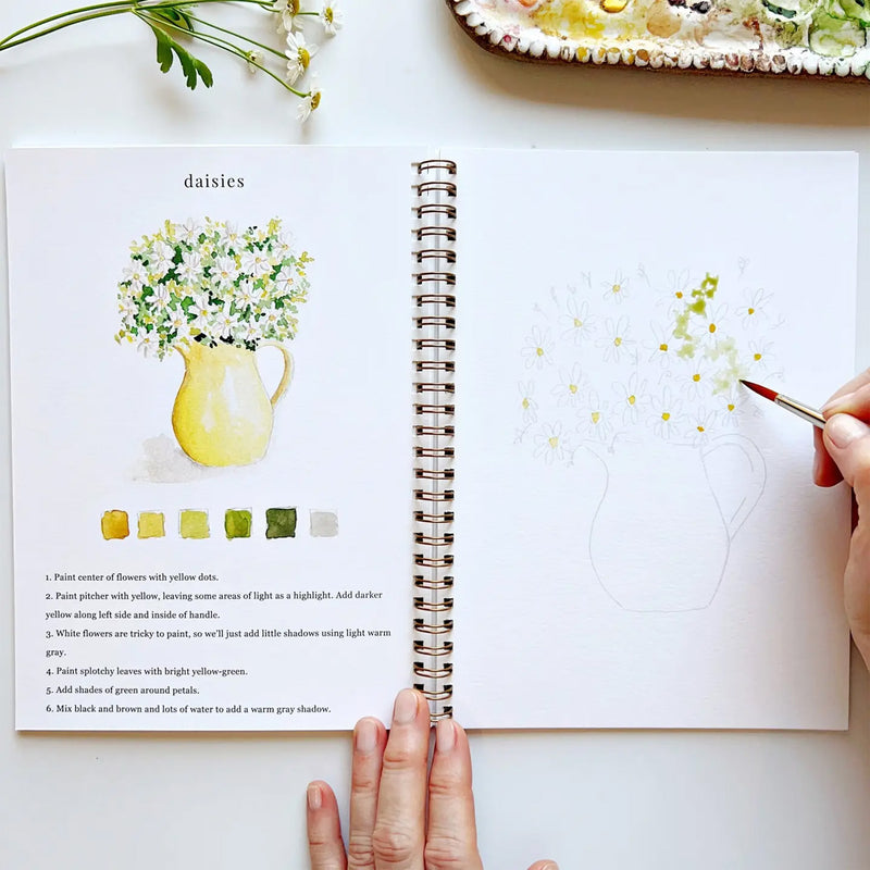 Emily Lex Flowers Watercolor Workbook available at American Swedish Institute.