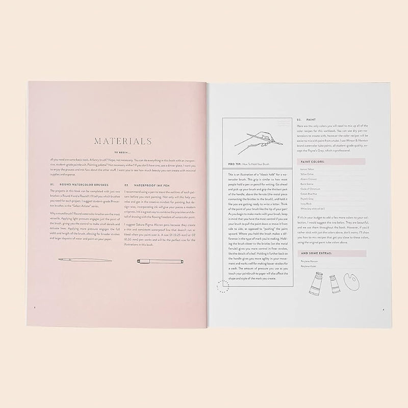 Watercolor Workbook: 30-Minute Beginner Botanical Projects by Sarah Simon available at American Swedish Institute.