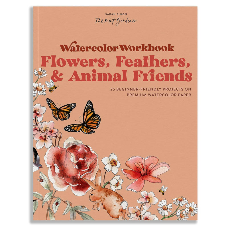Watercolor Workbook: Flowers, Feathers, and Animal Friends by Sarah Simon available at American Swedish Institute.