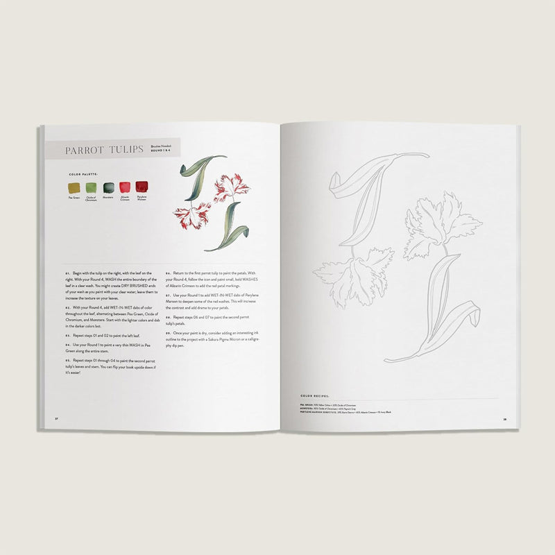 Watercolor Workbook: Café in Bloom by Sarah Simon available at American Swedish Institute.