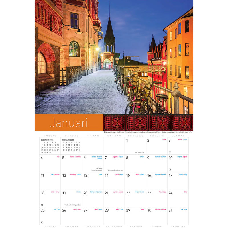 Splendor of Sweden 2026 Calendar available at American Swedish Institute.