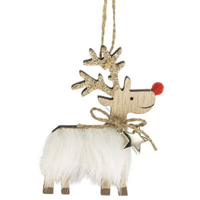 Wooden Reindeer Ornament available at American Swedish Institute.