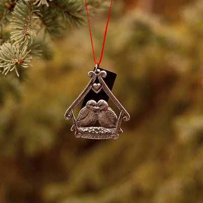 Pewter Love Birds Ornament available at American Swedish Institute.