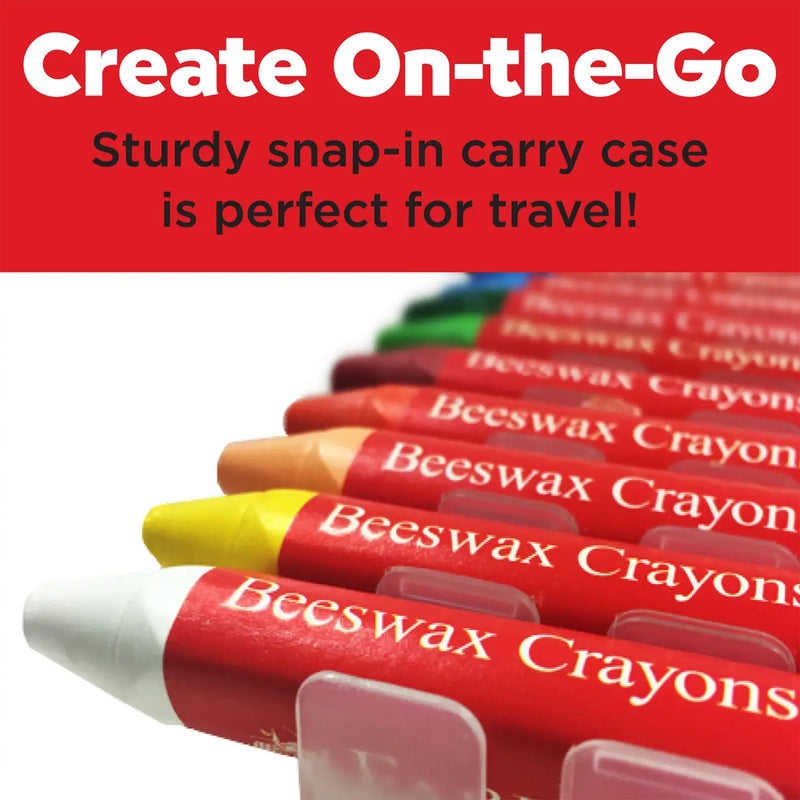 12 Brilliant Beeswax Crayons available at American Swedish Institute.