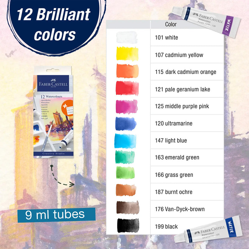 Watercolors, Set of 12 Paint Tubes available at American Swedish Institute.