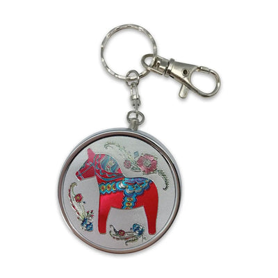 Dala Horse Pillbox Keychain available at American Swedish Institute.