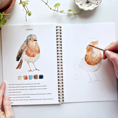 Birds Watercolor Workbook available at American Swedish Institute.