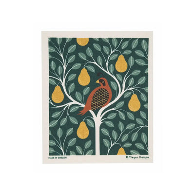 Partridge Pear Tree Dishcloth available at American Swedish Institute.