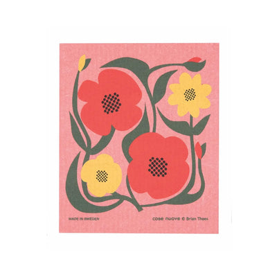 Bright Flowers Dishcloth available at American Swedish Institute.