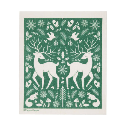 Green Deer Dishcloth available at American Swedish Institute.