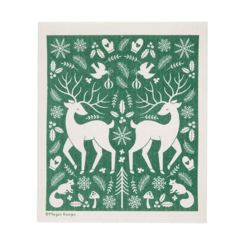 Green Deer Dishcloth available at American Swedish Institute.