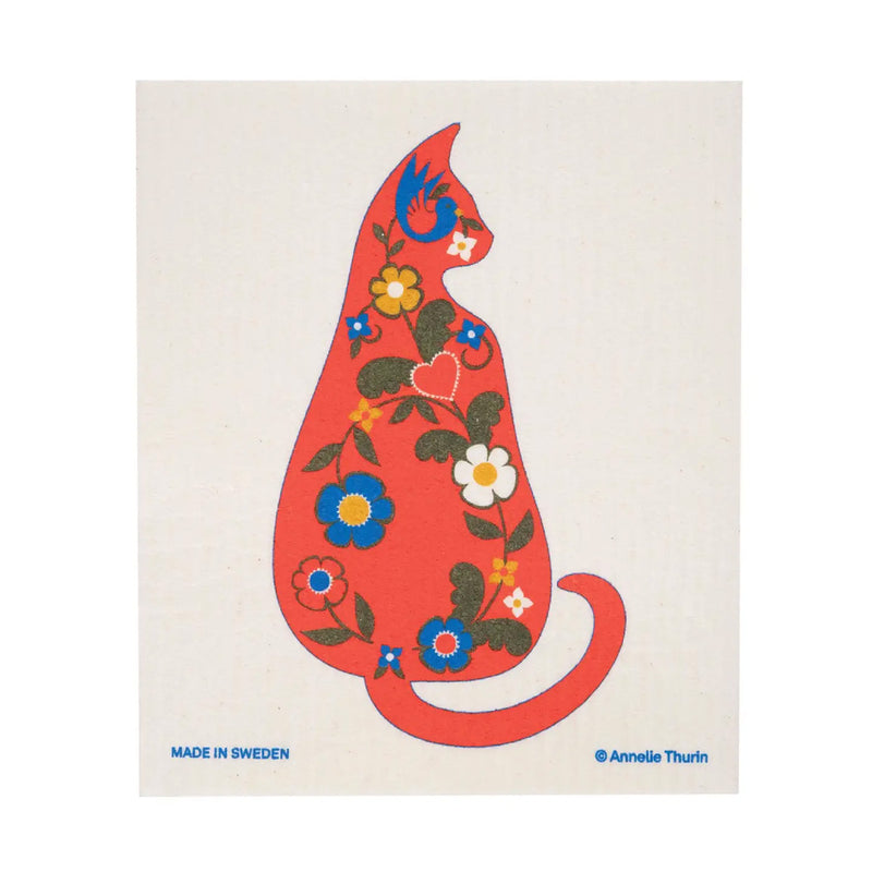 Dala Cat Dishcloth available at American Swedish Institute.