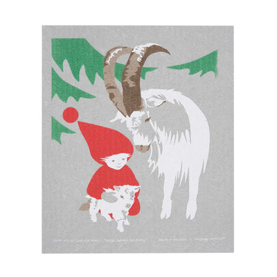 Tomte & Julbock with baby Dishcloth available at American Swedish Institute.