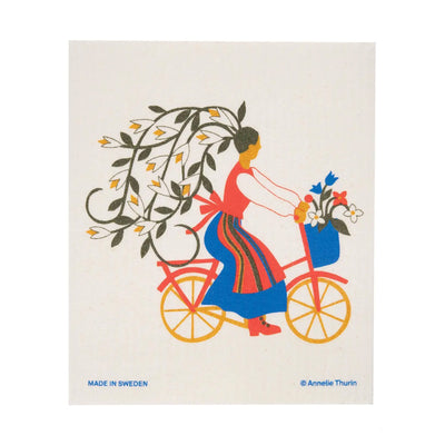 Dalkulla on Bicycle Dishcloth available at American Swedish Institute.