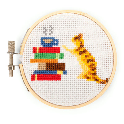 Cat Mini Cross Stitch Kit available at American Swedish Institute.