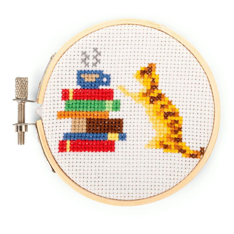Cat Mini Cross Stitch Kit available at American Swedish Institute.