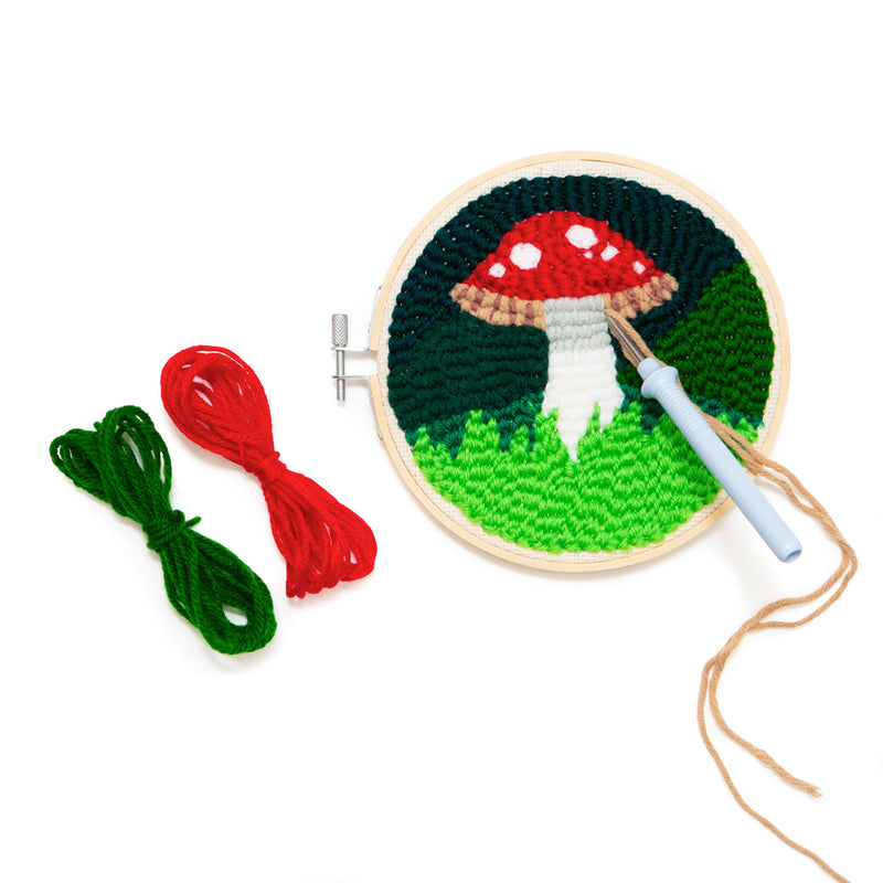 Mushroom Punch Needle Kit available at American Swedish Institute.