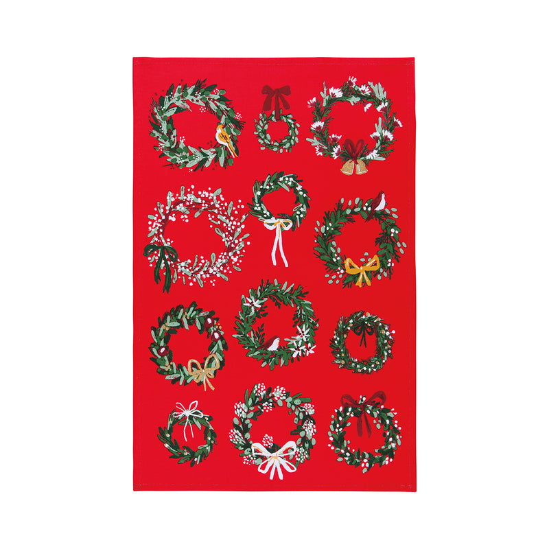 Wreaths and Plaid Tea Towel Set available at American Swedish Institute.