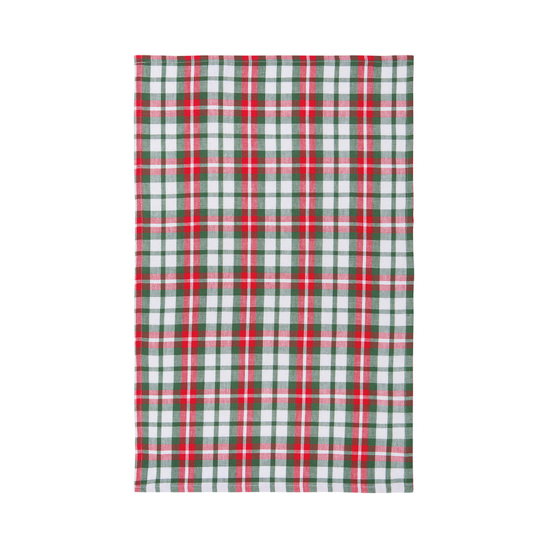Wreaths and Plaid Tea Towel Set
