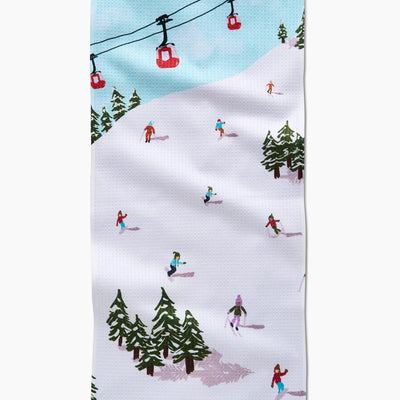 Winter Skiing Trip Tea Towel available at American Swedish Institute.