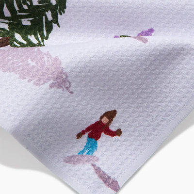 Winter Skiing Trip Tea Towel available at American Swedish Institute.