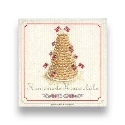 Homemade Kransekake Dishcloth available at American Swedish Institute.